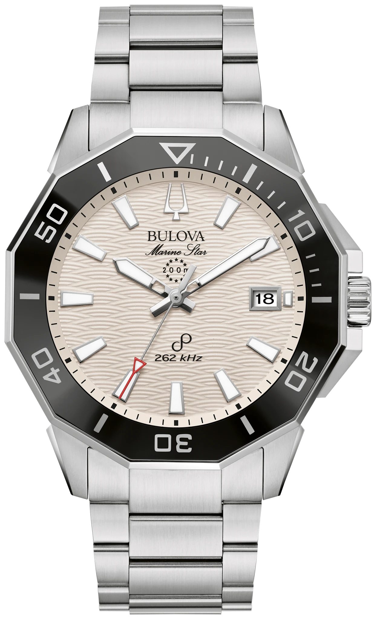 White Dial Stainless Steel Bracelet Marine Star 96B426 | Bulova